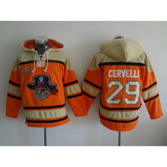 Pirates #29 Francisco Cervelli Orange Sawyer Hooded Sweatshirt MLB Hoodie