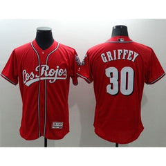 Reds #30 Ken Griffey Red Flexbase Authentic Collection Los Rojos Stitched MLB Jersey