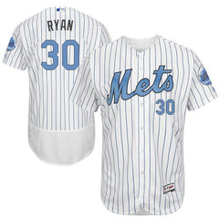 Mets #30 Nolan Ryan White(Blue Strip) Flexbase Authentic Collection 2016 Father's Day Stitched MLB Jersey