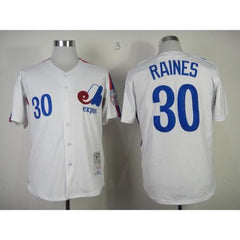 Mitchell And Ness Expos #30 Tim Raines White Throwback Stitched MLB Jersey