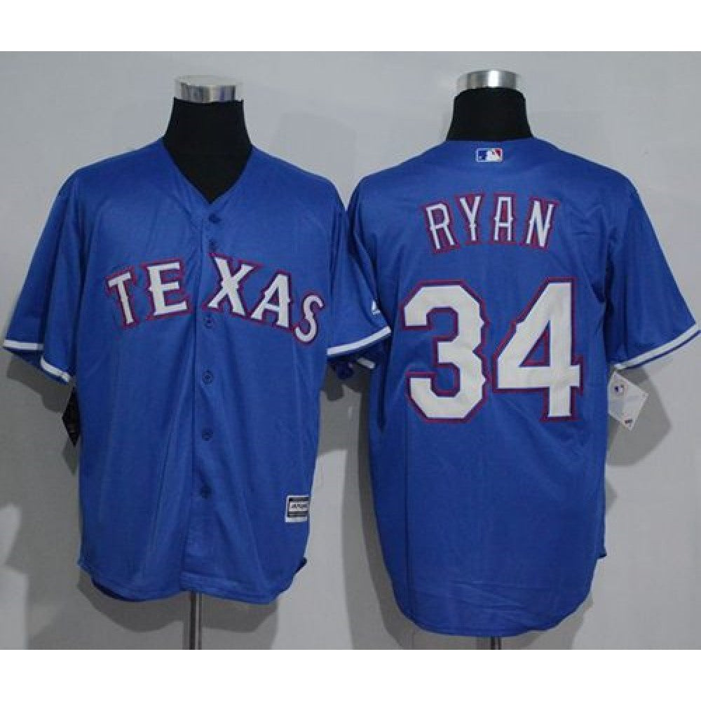 Rangers #34 Nolan Ryan Blue New Cool Base Stitched MLB Jersey