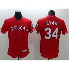 Rangers #34 Nolan Ryan Red Flexbase Authentic Collection Stitched MLB Jersey