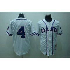 Mitchell and Ness Giants #4 Mel Ott Stitched White Throwback MLB Jersey