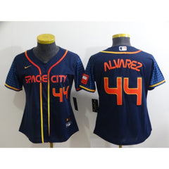 Women's Houston Astros #44 Yordan Alvarez 2022 Navy City Connect Stitched Jersey(Run Small)