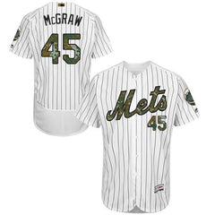 Mets #45 Tug McGraw White(Blue Strip) Flexbase Authentic Collection 2016 Memorial Day Stitched MLB Jersey