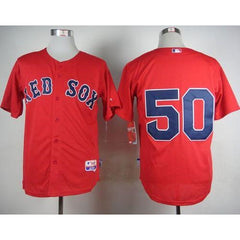 Red Sox #50 Mookie Betts Red Cool Base Stitched MLB Jersey
