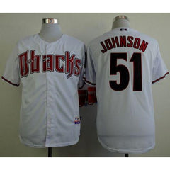 Diamondbacks #51 Randy Johnson White Cool Base Stitched MLB Jersey