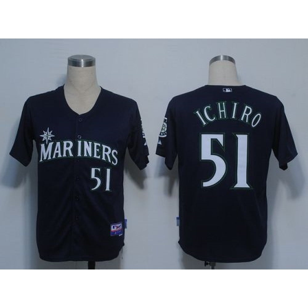 Mariners #51 ichiro Suzuki Navy Blue Cool Base Stitched MLB Jersey