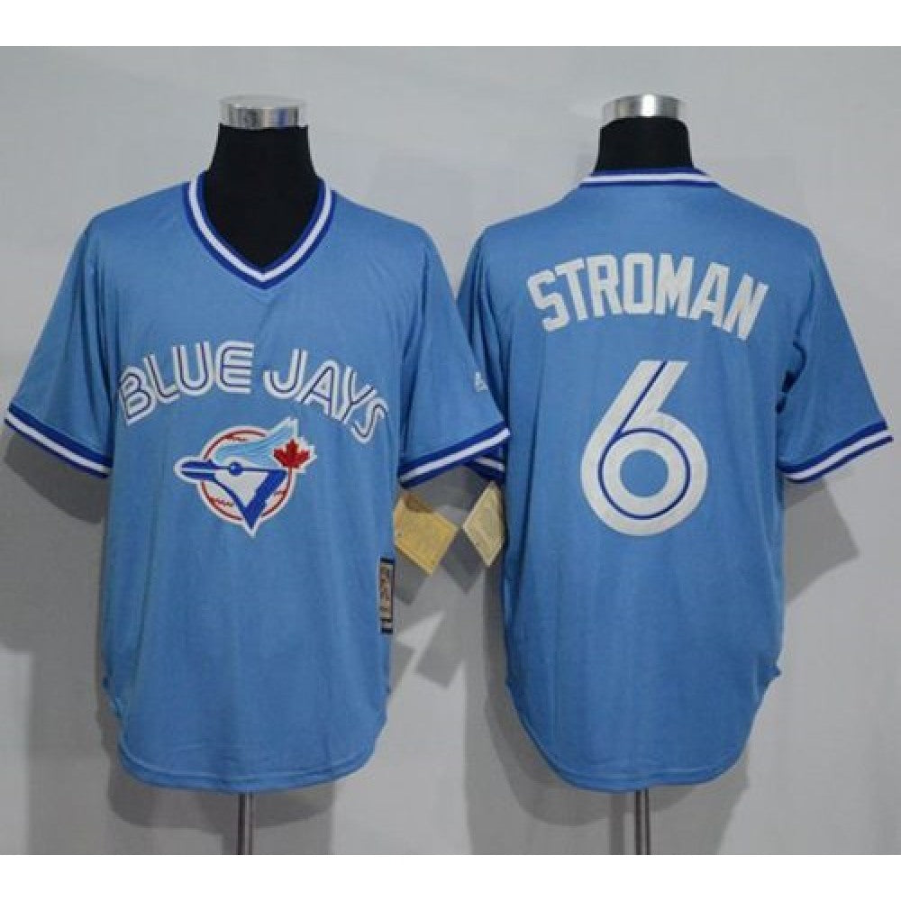 Blue Jays #6 Marcus Stroman Light Blue Cooperstown Throwback Stitched MLB Jersey