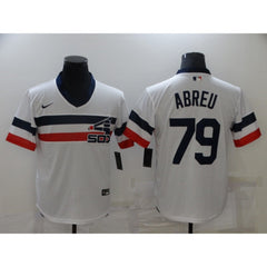 Men's Chicago White Sox #79 Jose Abreu White Cool Base Stitched Jersey
