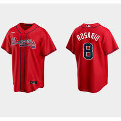 Men's Atlanta Braves #8 Eddie Rosario Red Cool Base Stitched Jersey