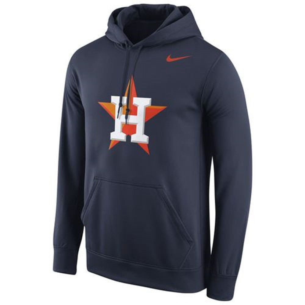Houston Astros Logo Performance Navy Pullover MLB Hoodie
