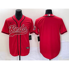 Men's Cincinnati Reds Blank Red Cool Base Stitched Baseball Jersey