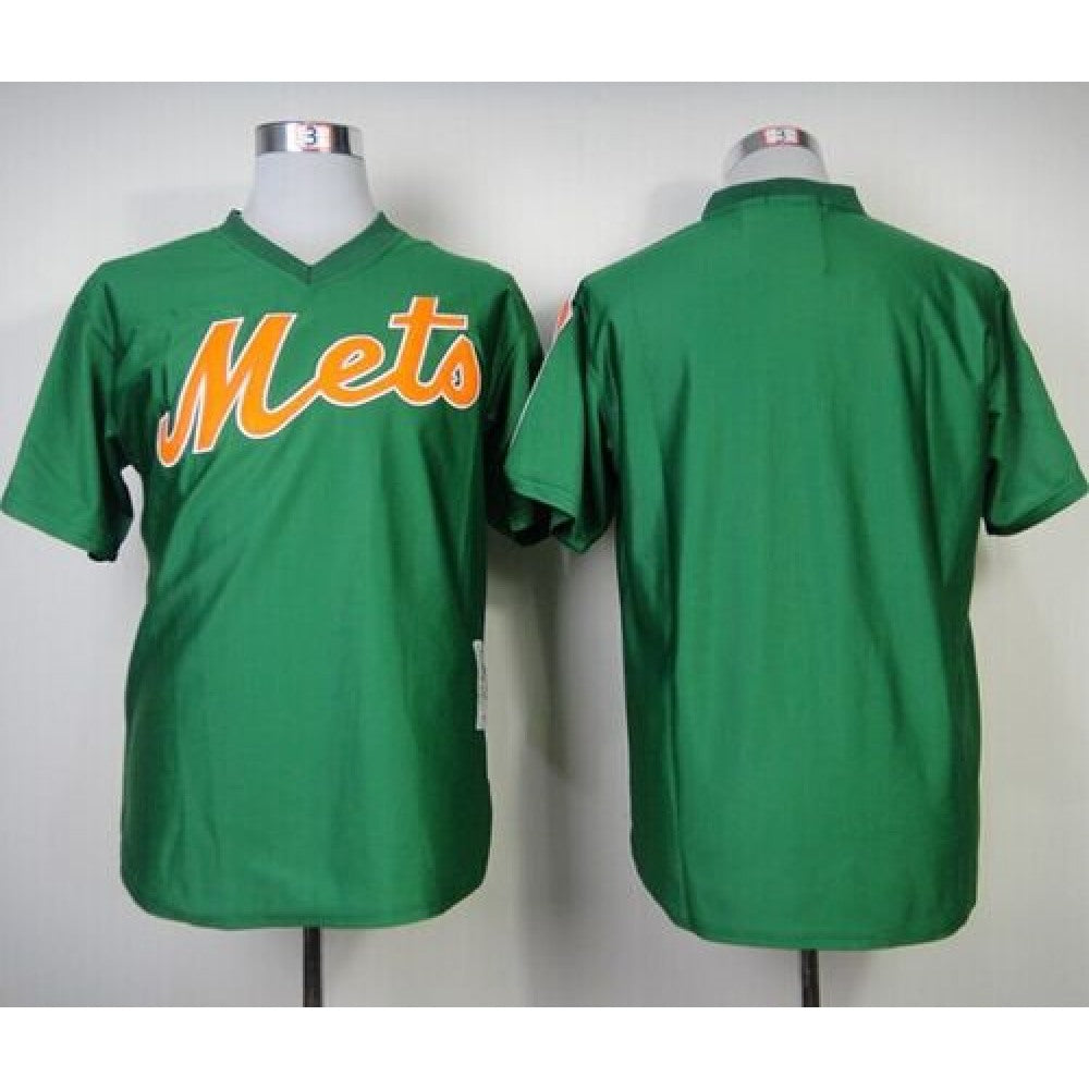 Mitchell And Ness Mets Blank Green Throwback Stitched MLB Jersey