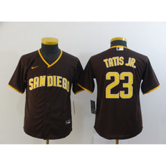 Youth San Diego Padres Fernando Tatis Jr. Coffee Cool Base Stitched MLB Jersey