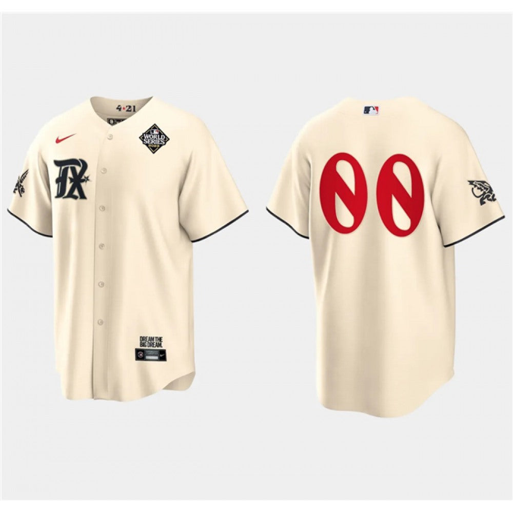 Men's Texas Rangers ACTIVE Player Custom Cream 2023 World Series City Connect Stitched Baseball Jersey