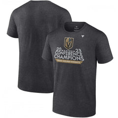 Men's Vegas Golden Knights Heather Charcoal 2023 Western Conference Champions Locker Room T-Shirt