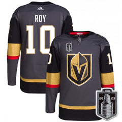 Men's Vegas Golden Knights #10 Nicolas Roy Gray 2023 Stanley Cup Final Stitched Jersey