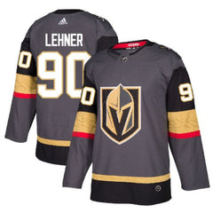 Men's Vegas Golden Knights #90 Robin Lehner Gray Stitched NHL Jersey