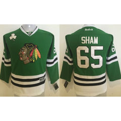 Blackhawks #65 Andrew Shaw Green Stitched Youth NHL Jersey