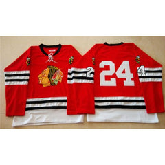 Mitchell And Ness 1960-61 Blackhawks #24 Martin Havlat Red Stitched NHL Jersey