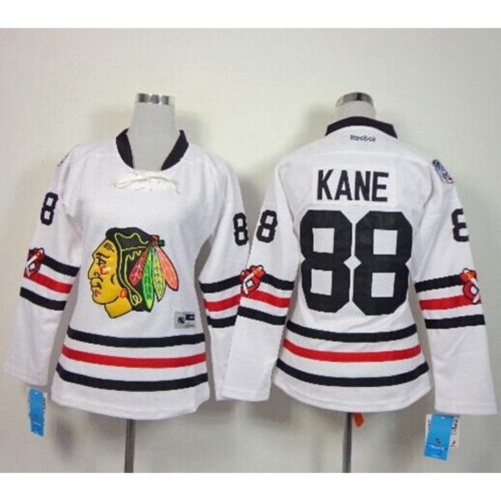 Blackhawks #88 Patrick Kane White 2015 Winter Classic Women's Stitched NHL Jersey