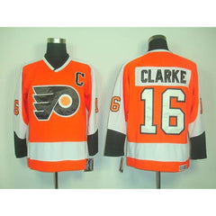 Flyers #16 Clarke Orange CCM Throwback Stitched NHL Jersey