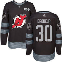 Devils #30 Martin Brodeur Black 1917-2017 100th Anniversary Stitched NHL Jersey