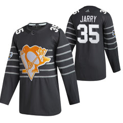 Men's Pittsburgh Penguins #35 Tristan Jarry 2020 Grey All Star Stitched NHL Jersey