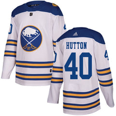 Men's Buffalo Sabres #40 Carter Hutton White Stitched NHL Jersey