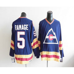 Avalanche CCM Throwback #5 Rob Ramage Blue Stitched NHL Jersey
