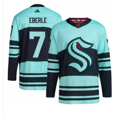 Men's Seattle Kraken #7 Jordan Eberle Ice Blue 2022-23 Reverse Retro Stitched Jersey