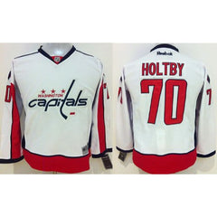 Capitals #70 Braden Holtby White Stitched Youth NHL Jersey