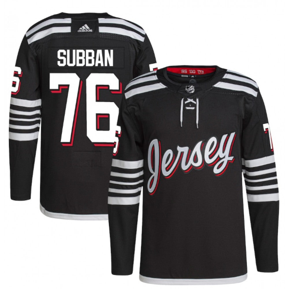 Men's New Jersey Devils #76 P.K. Subban 2021/22 Black Stitched Jersey