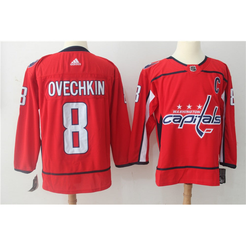 Men's Washington Capitals #8 Alexander Ovechkin Red Stitched NHL Jersey