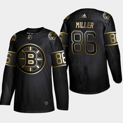 Men's Boston Bruins #86 Kevan Miller Black Golden Edition Stitched NHL Jersey