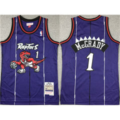 Youth Toronto Raptors #1 Tracy Mcgrady Purple Stitched Basketball Jersey