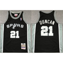 Youth San Antonio Spurs #21 Tim Duncan Black Stitched Jersey