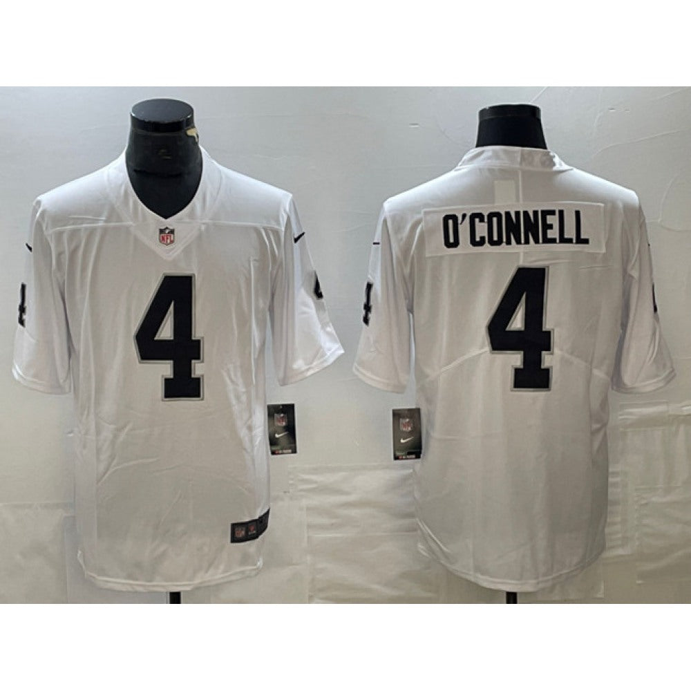 Men's Las Vegas Raiders #4 Aidan O'Connell White Vapor Untouchable Stitched Football Jersey