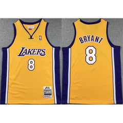 Youth Los Angeles Lakers #8 Kobe Bryant Yellow Stitched Basketball Jersey