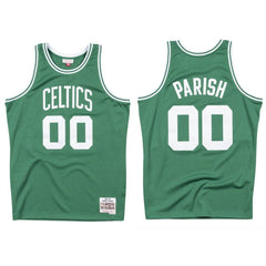 Men's Boston Celtics #00 Robert Parish Green 1985-86 Throwback Stitched Jersey