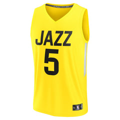 Youth Utah Jazz Cody Williams Yellow 2024 NBA Draft Fast Break Player Jersey - Icon Edition