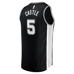 Youth San Antonio Spurs Stephon Castle Black 2024 NBA Draft Fast Break Player Jersey - Icon Edition