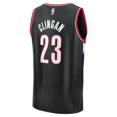 Men's Portland Trail Blazers Donovan Clingan Black 2024 NBA Draft Fast Break Player Jersey - Icon Edition