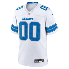Men's Detroit Lions White Custom Game Jersey