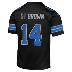 Youth Detroit Lions Amon-Ra St. Brown Black Alternate Player Game Jersey