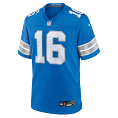 Men's Detroit Lions Jared Goff Blue Game Jersey