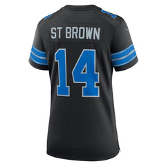 Women's Detroit Lions Amon-Ra St. Brown Black 2nd Alternate Game Jersey