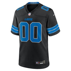 Men's Detroit Lions Black Alternate Custom Game Jersey