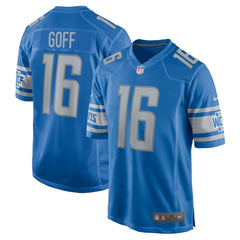 Men's Detroit Lions Jared Goff Blue Player Game Jersey